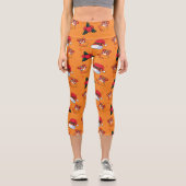 Weihnachtsmuster 90 capri leggings (Vorderseite)