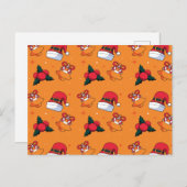 Weihnachtsmuster 90 feiertagspostkarte (Vorne/Hinten)