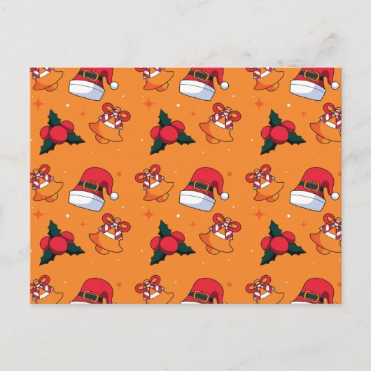 Weihnachtsmuster 90 feiertagspostkarte (Vorderseite)