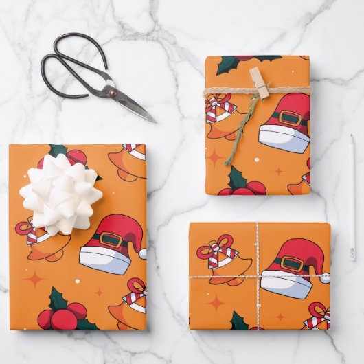 Weihnachtsmuster 90 geschenkpapier set (Vorderseite)