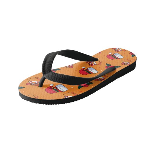 Weihnachtsmuster 90 kinderbadesandalen (Schrägansicht)