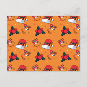 Weihnachtsmuster 90 postkarte
