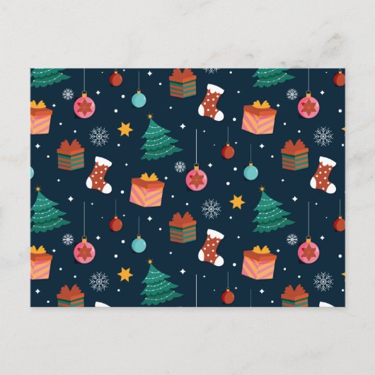 Weihnachtsmuster 96 postkarte (Vorderseite)