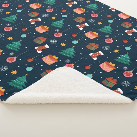 Weihnachtsmuster 96 sherpadecke (3/4)