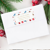 Weihnachtsmuster Adressaufkleber