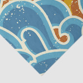 Weihnachtsmuster an der Küste Retro Sonne, Meer &  Seidenpapier (Detail)