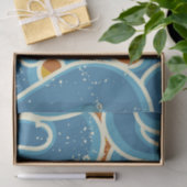 Weihnachtsmuster an der Küste Retro Sonne, Meer &  Seidenpapier (Geschenk)