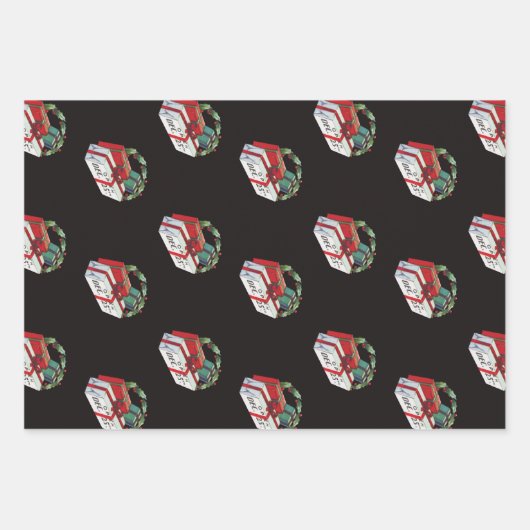 Weihnachtsmuster aus dem 19. Jahrhundert mit versc Geschenkpapier Set (Vorderseite 2)