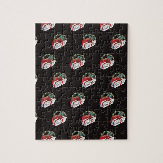 Weihnachtsmuster aus dem 19. Jahrhundert mit versc Puzzle (Vertikal)