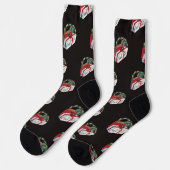 Weihnachtsmuster aus dem 19. Jahrhundert mit versc Socken (Linkes Detail)