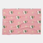 Weihnachtsmuster aus dem Jahrtausend, Candy Canons Geschirrtuch (Horizontal)