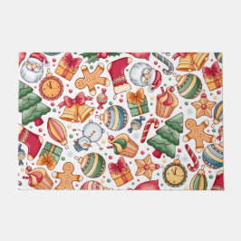 Weihnachtsmuster aus dem Jahrtausend, gutes Neues  Fußmatte