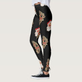 Weihnachtsmuster aus dem Weihnachtsalter Leggings (Links)