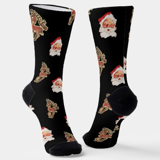 Weihnachtsmuster aus dem Weihnachtsalter Socken (Gewinkelt)