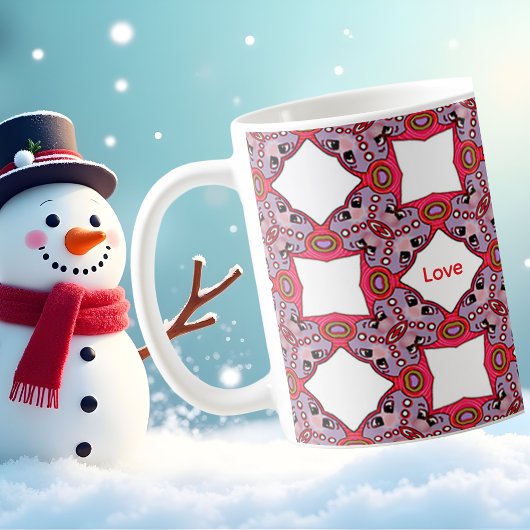 Weihnachtsmuster aus der Liebe Kaffeetasse