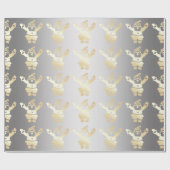 Weihnachtsmuster aus Gold und Silber Geschenkpapier (Flach)
