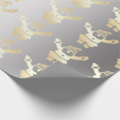 Weihnachtsmuster aus Gold und Silber Geschenkpapier (Ecke)