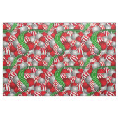 Weihnachtsmuster aus roten und gestreiften Kugeln Stoff (Fat Quarter (45,7 x 55,9 cm))