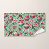 Weihnachtsmuster Badhandtuch Set (Handtuch)