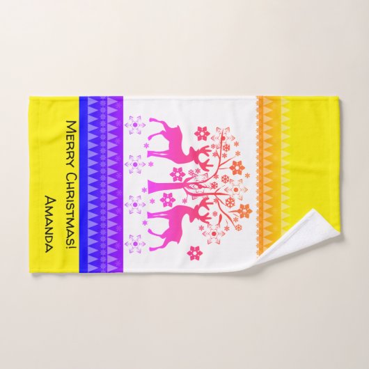 Weihnachtsmuster Badhandtuch Set (Handtuch)