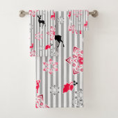 Weihnachtsmuster Badhandtuch Set (Insitu)