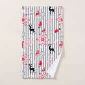 Weihnachtsmuster Badhandtuch Set (Handtuch)