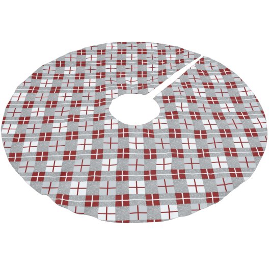 Weihnachtsmuster-Baumrock Polyester Weihnachtsbaumdecke (Schrägansicht)