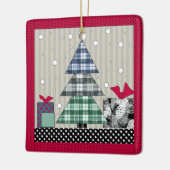 Weihnachtsmuster, Bekleidung, Neues Jahr, Weihnach Keramikornament (Links)