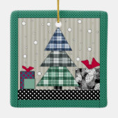 Weihnachtsmuster, Bekleidung, Neues Jahr, Weihnach Keramikornament (Rückseite)