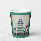 Weihnachtsmuster, Bekleidung, Neues Jahr, Weihnach Pappbecher (Rückseite)