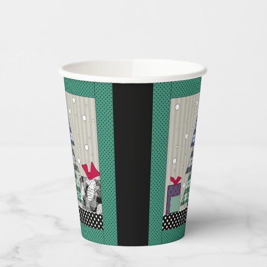 Weihnachtsmuster, Bekleidung, Neues Jahr, Weihnach Pappbecher (Links)