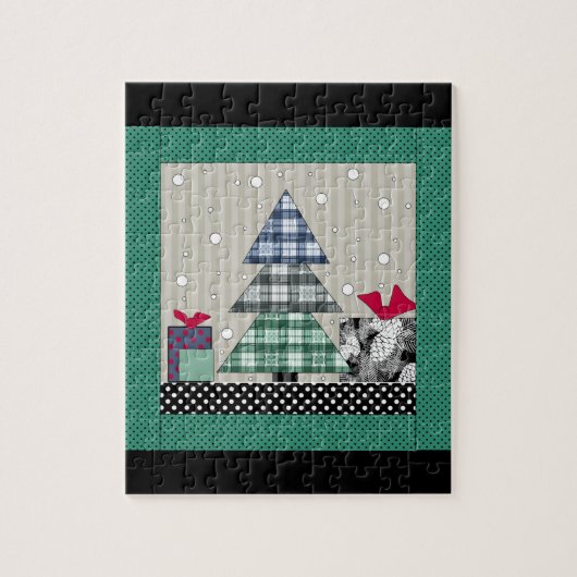 Weihnachtsmuster, Bekleidung, Neues Jahr, Weihnach Puzzle (Vertikal)