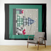 Weihnachtsmuster, Bekleidung, Neues Jahr, Weihnach Wandteppich (Beispiel (Horizontal))