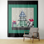 Weihnachtsmuster, Bekleidung, Neues Jahr, Weihnach Wandteppich (Beispiel)