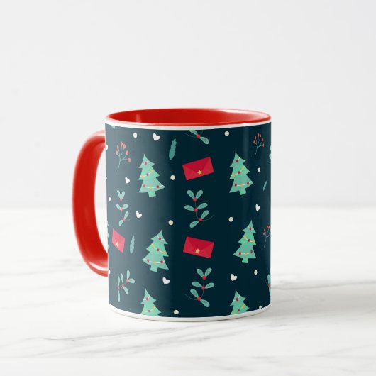 Weihnachtsmuster, beliebtes Design, Tasse (Vorderseite Links)