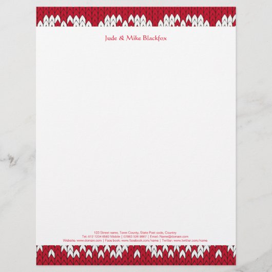 Weihnachtsmuster Briefkopf (Vorderseite)