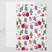 Weihnachtsmuster Briefpapier (Vorne/Hinten)