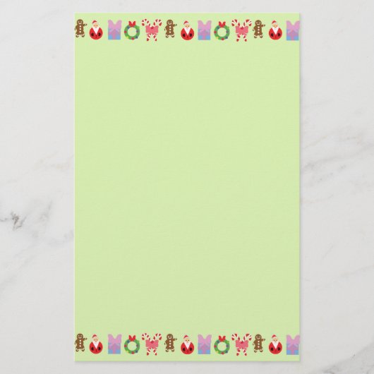 Weihnachtsmuster Briefpapier (Vorderseite)