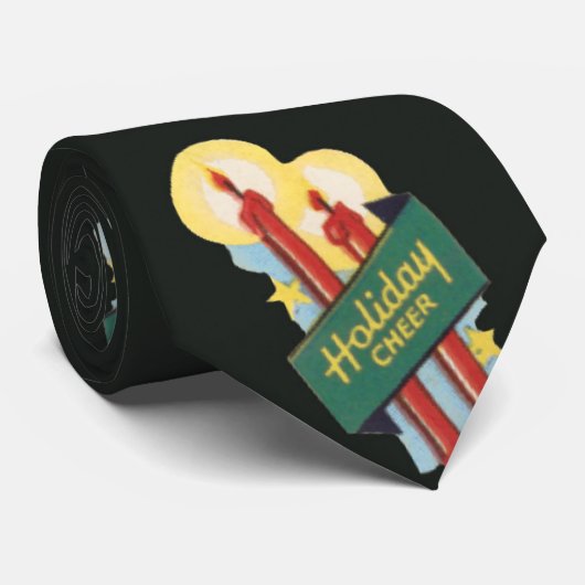 Weihnachtsmuster, Candles Holiday Cheer Krawatte (Gerollt)