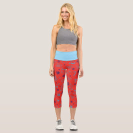 Weihnachtsmuster Capri Leggings