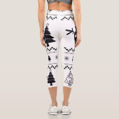 Weihnachtsmuster Capri Leggings (Rückseite)