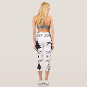 Weihnachtsmuster Capri Leggings (Rückseite)
