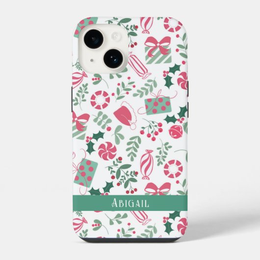 Weihnachtsmuster Case-Mate iPhone 14 Fall Hülle (Rückseite)