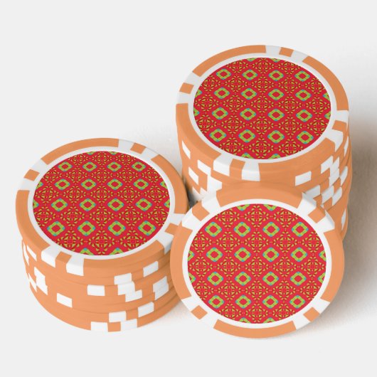 Weihnachtsmuster Charm 01 - Pokerchips (Stapel)