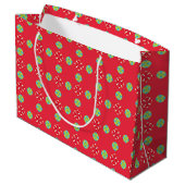 Weihnachtsmuster Charm 03 - Große Geschenktüte (Rückseite Schrägansicht)