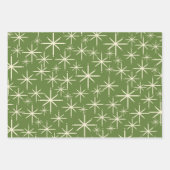 Weihnachtsmuster der 1950er Jahre in Retro Red Gre Geschenkpapier Set (Vorderseite 2)