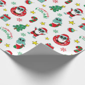 Weihnachtsmuster der Alien Geschenkpapier (Ecke)