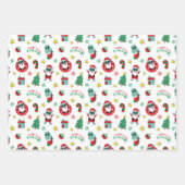 Weihnachtsmuster der Alien Geschenkpapier Set (Vorderseite 3)