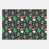 Weihnachtsmuster der Alien Geschenkpapier Set (Vorderseite 2)