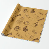 Weihnachtsmuster der Geschenkboxen Geschenkpapier (Ungerollt)